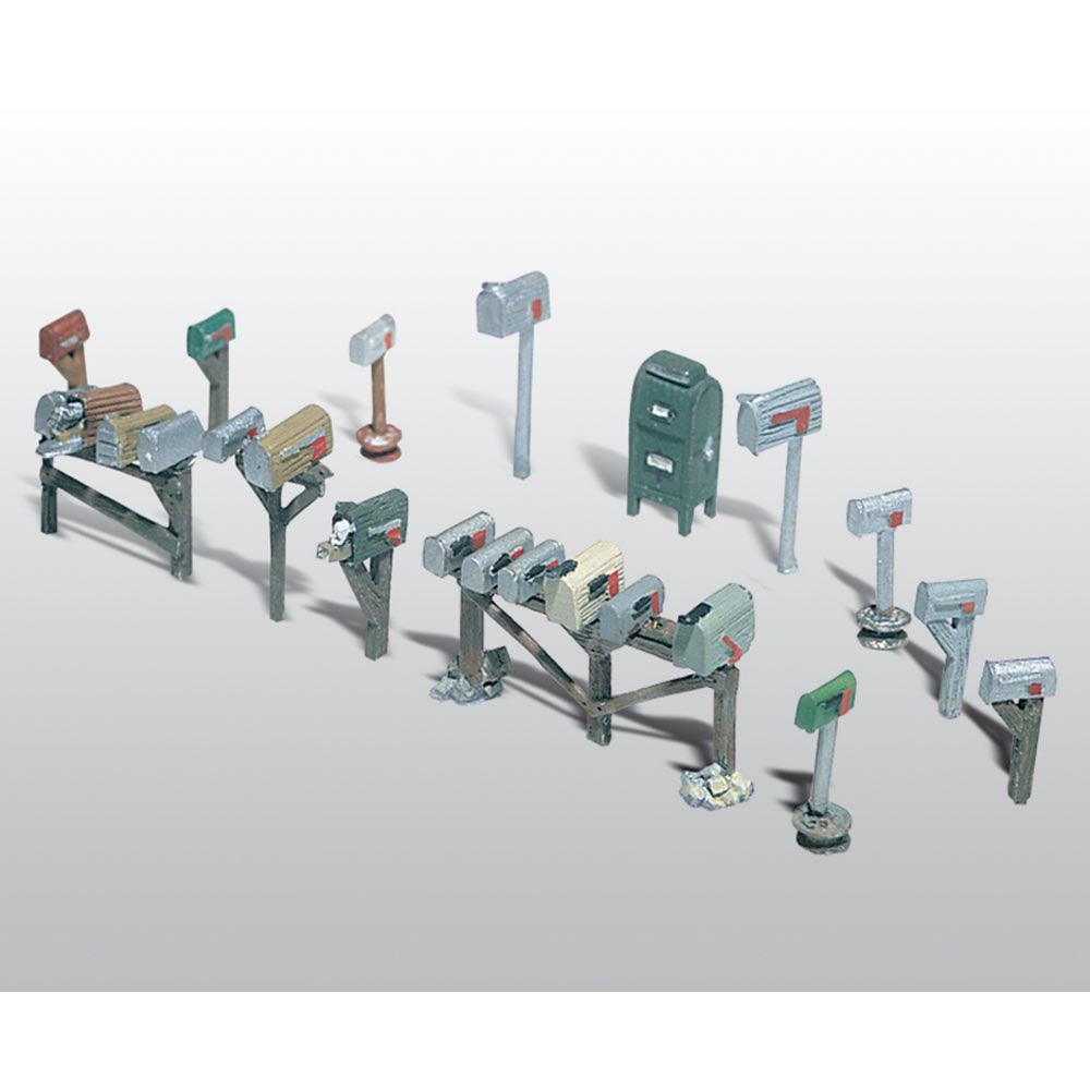 Woodland Scenics D206 Assorted Mailboxes HO Gauge