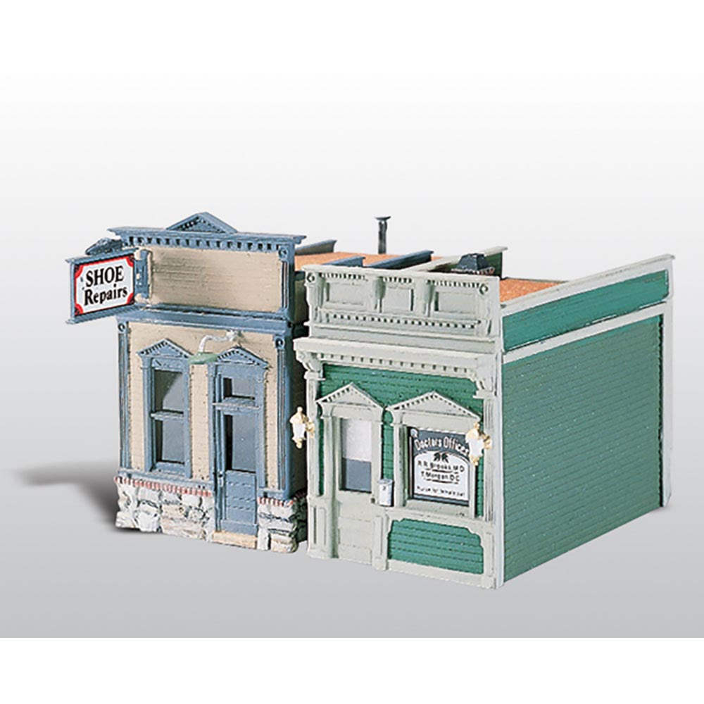 Woodland Scenics D224 Doctors Office & Shoe Repair HO Gauge