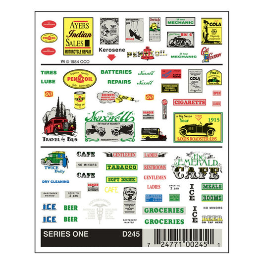 Woodland Scenics D245 Series One Dry Transfer HO Gauge