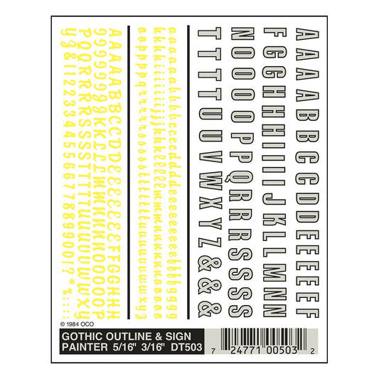 Woodland Scenics DT503 Gothic Outline & Sign Painter