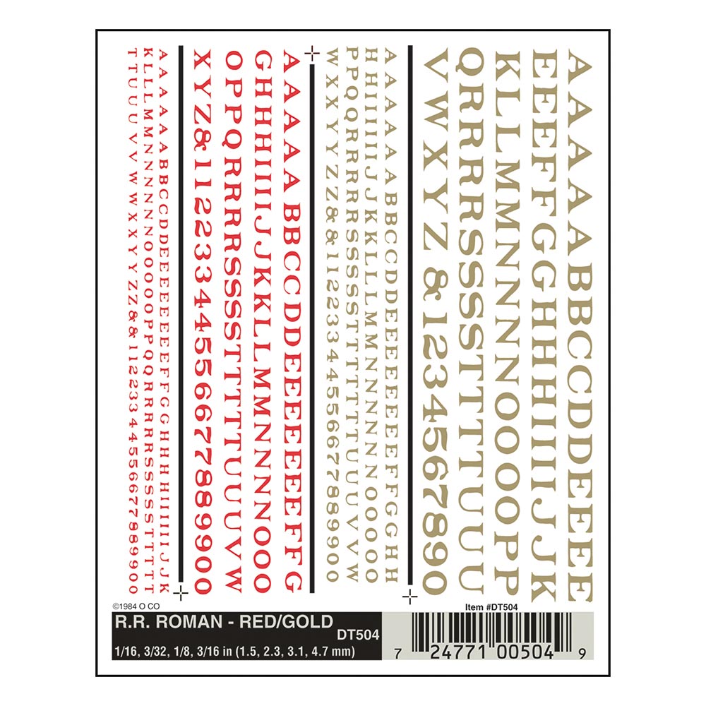 Woodland Scenics DT504 R.R. Roman - Red/Gold