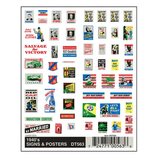 Woodland Scenics DT563 1940's Signs & Posters