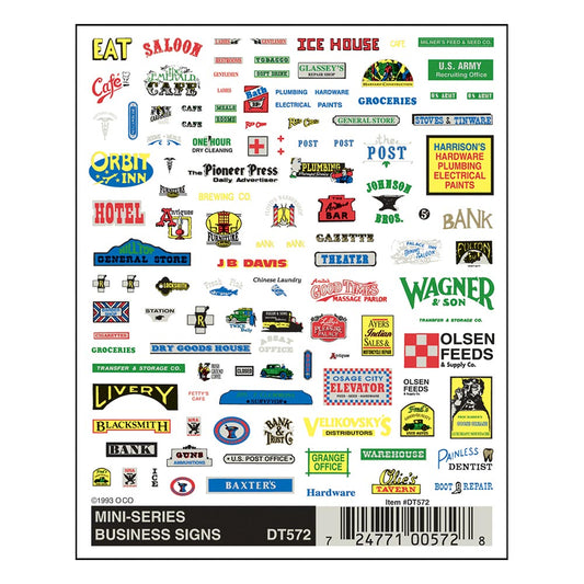 Woodland Scenics DT572 Mini-Series Business Signs