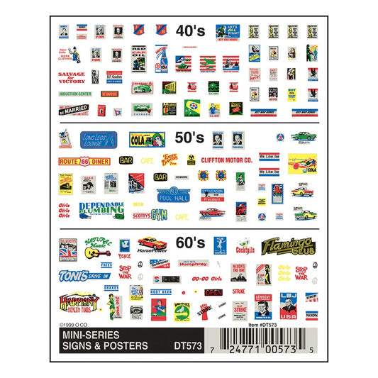 Woodland Scenics DT573 Mini-Series Signs & Posters