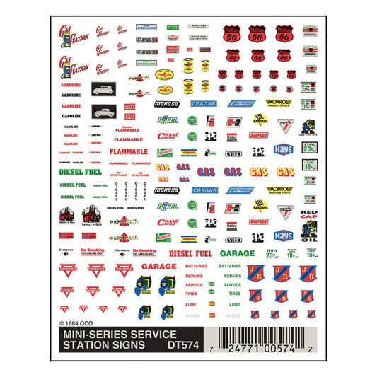 Woodland Scenics DT574 Mini-Series Service Station Signs