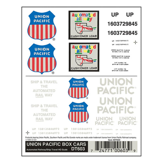 Woodland Scenics DT603 Union Pacific Box Cars