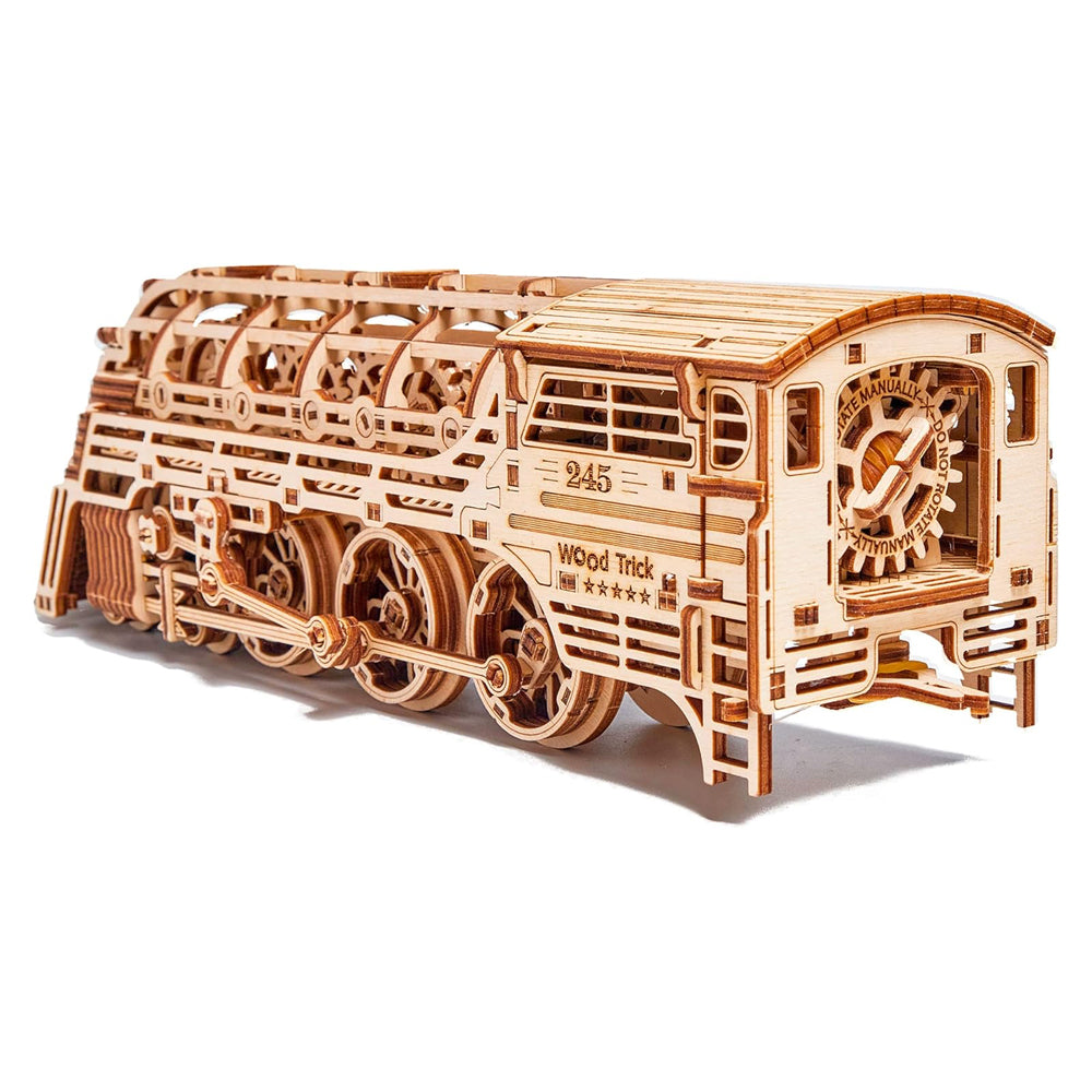 Wood Trick Atlantic Express Locomotive Train Wooden Model Kit WDTK029