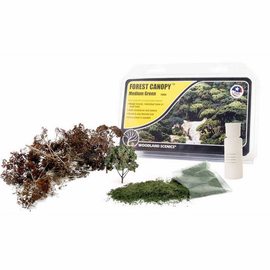 Woodland Scenics F1664 Medium Green Forest Canopy Scenic Brush Foliage Flock