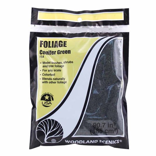 Woodland Scenics F54 Conifer Green Foliage Scenic Brush Foliage Flock Landscaping