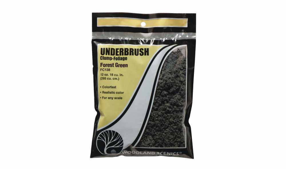 Woodland Scenics FC138 Forest Green Underbrush Bag Scenic Foliage Flock