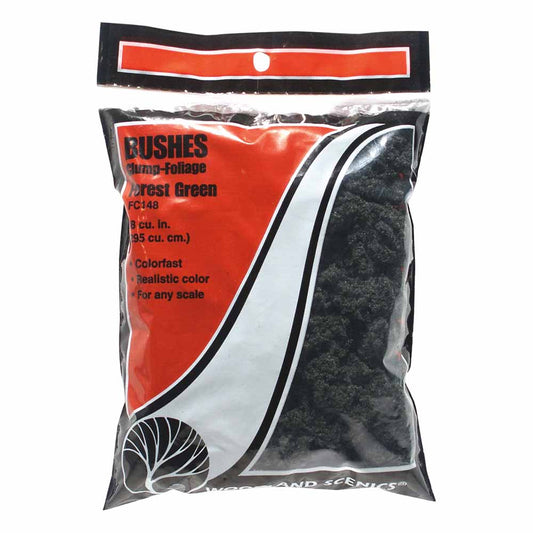 Woodland Scenics FC148 Forest Green Bushes Bag Scenic Brush Foliage Flock