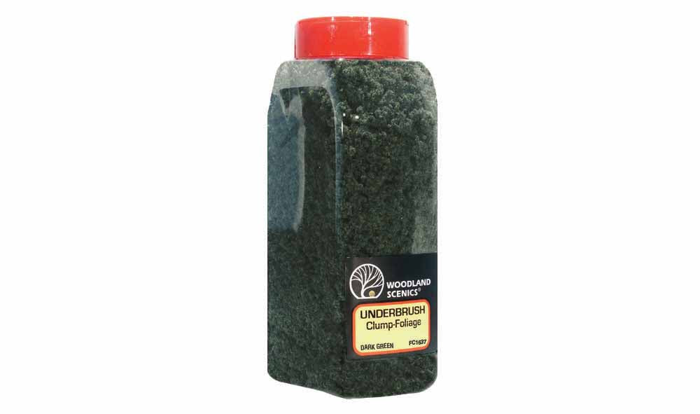 Woodland Scenics FC1637 Dark Green Underbrush Scenic Brush Foliage Flock