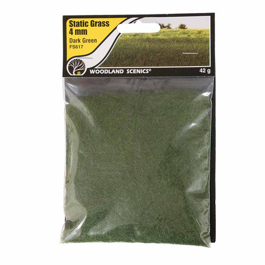 Woodland Scenics FS617 4mm Static Grass Dark Green Scenic Brush Foliage Flock