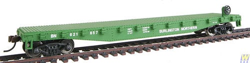 Walthers Trainline 931-1601 50' Flatcar Burlington Northern HO