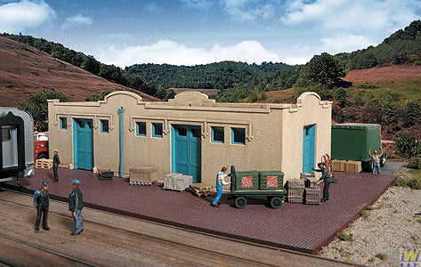 Walthers Cornerstone Mission Style Freight House Building Kit HO Gauge WH933-2921