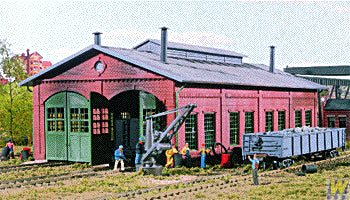 Walthers Cornerstone Enginehouse Two Stall Building Kit HO Gauge WH933-3007