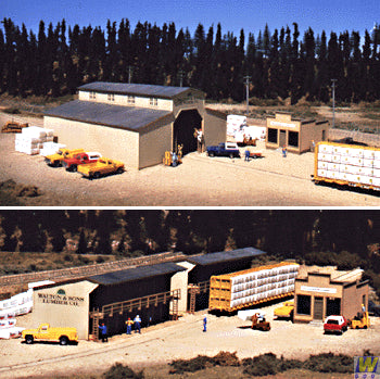 Walthers Cornerstone Walton and Sons Lumber Company Main Building Kit HO Gauge WH933-3057