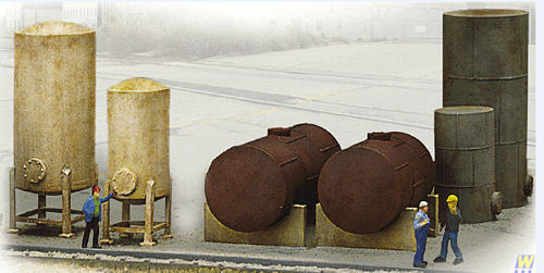 Walthers Cornerstone Industrial Tanks Detailing Building Kit HO Gauge WH933-3197