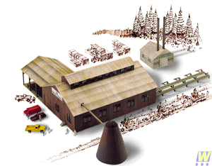 Walthers Cornerstone Mountain Lumber Company Sawmill Building Kit N Gauge WH933-3236