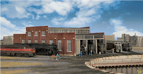 Walthers Cornerstone Modern Roundhouse Three Stall Add on Building Kit N Gauge WH933-3261