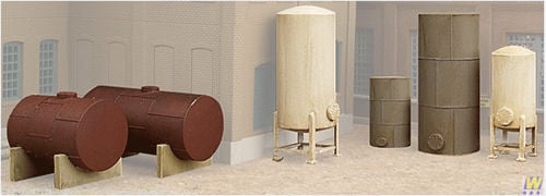 Walthers Cornerstone Storage Tanks (6) Building Kit N Gauge WH933-3265