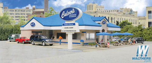 Walthers Cornerstone Culver's Restaurant Building Kit HO Gauge WH933-3486