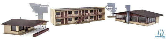 Walthers Cornerstone Vintage Motel with Office & Restaurant Building Kit HO Gauge WH933-3487