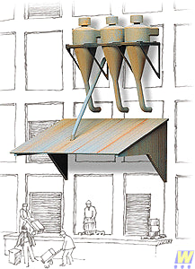 Walthers Cornerstone Wall-Mount Industrial Dust Collectors (3) Building Kit HO Gauge WH933-3510