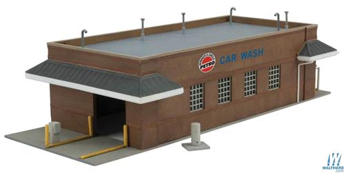Walthers Cornerstone Gas Station Car Wash Building Kit HO Gauge WH933-3539