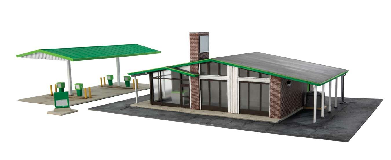 Walthers Cornerstone Modernised Gas Station Kit WH933-3542 HO Gauge