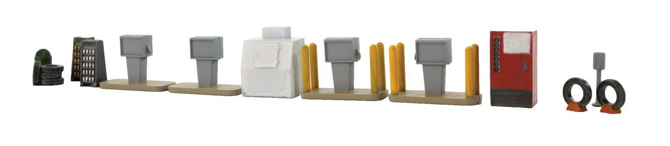 Walthers Cornerstone Gas Station Details Kit WH933-3545 HO Gauge