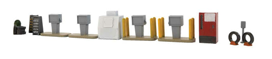 Walthers Cornerstone Gas Station Details Kit WH933-3545 HO Gauge