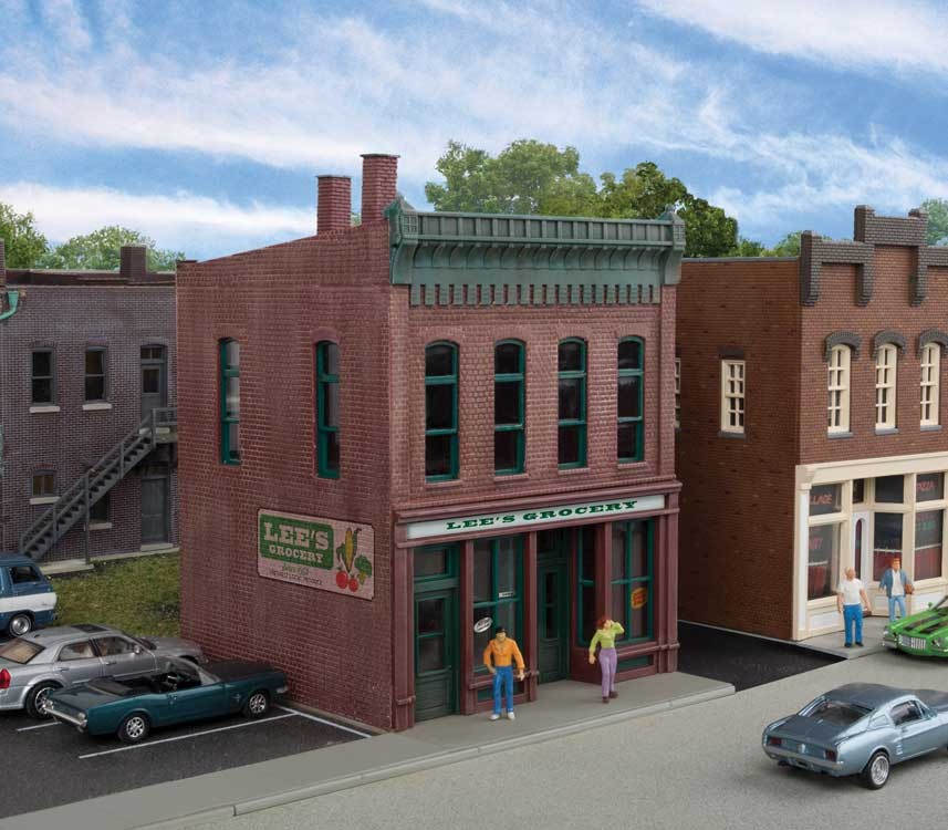 Walthers Cornerstone Lee's Grocery Snap-Together Building Kit HO Gauge WH933-3666