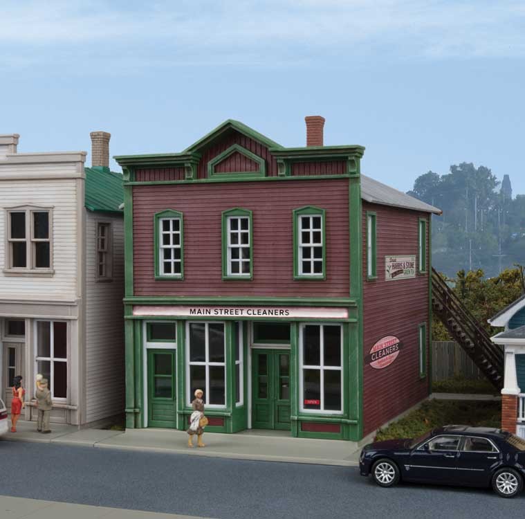 Walthers Cornerstone Main Street Cleaners Snap-Together Building Kit HO Gauge WH933-3667