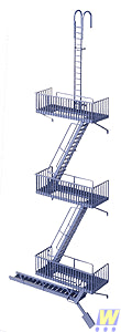 Walthers Cornerstone Vintage Fire Escape Building Kit HO Gauge WH933-3729
