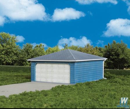 Walthers Cornerstone Two Car Garage Building Kit HO Gauge WH933-3793