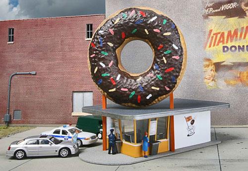 Walthers Cornerstone Hole-In-One Donut Shop Building Kit N Gauge WH933-3835
