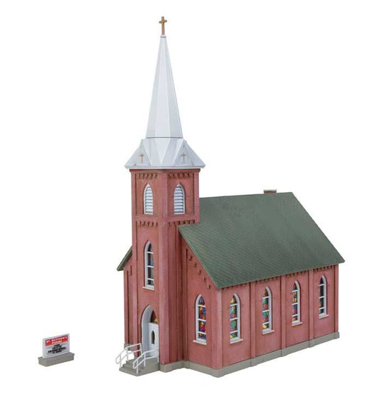 Walthers Cornerstone Brick Church Kit WH933-3858 N Gauge