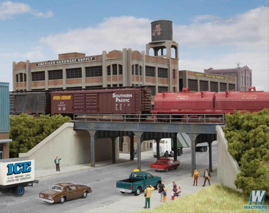 Walthers Cornerstone Urban Steel Overpass Building Kit N Gauge WH933-3871