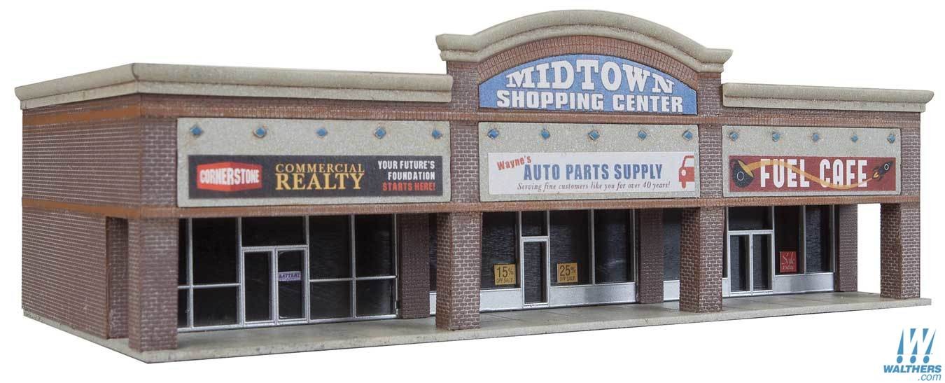 Walthers Cornerstone Modern Shopping Centre Building Kit N Gauge WH933-3891