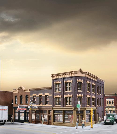 Walthers Cornerstone Merchants Row V Building Kit HO Gauge WH933-4041
