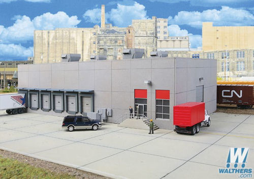 Walthers Cornerstone Modern Concrete Warehouse Building Kit HO Gauge WH933-4067