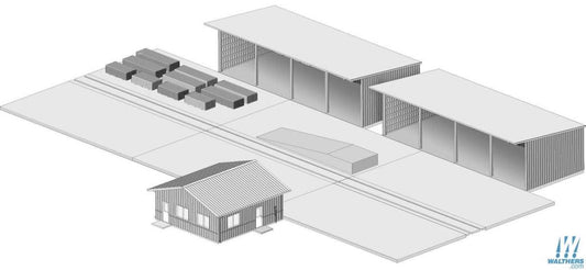 Walthers Cornerstone Modern Lumber Transload Building Kit HO Gauge WH933-4106