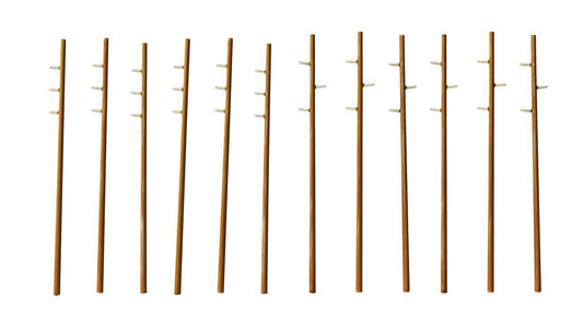 Walthers Cornerstone Wooden Utility Poles (12) Kit Intermediate Height WH933-4173 HO Gauge