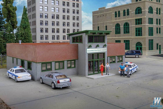 Walthers Cornerstone Modern Police Station Building Kit HO Gauge WH933-4201