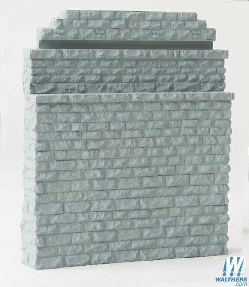 Walthers Cornerstone Double Track Railroad Bridge Stone Abutment Resin Casting HO Gauge WH933-4584