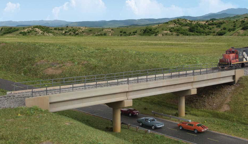 Walthers Cornerstone Modern Long Span Concrete Railway Bridge Building Kit HO Gauge WH933-4592