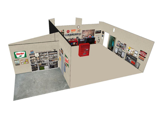 Walthers Cornerstone Spaces Vintage Gas Station Interior Kit WH933-4703 HO Gauge