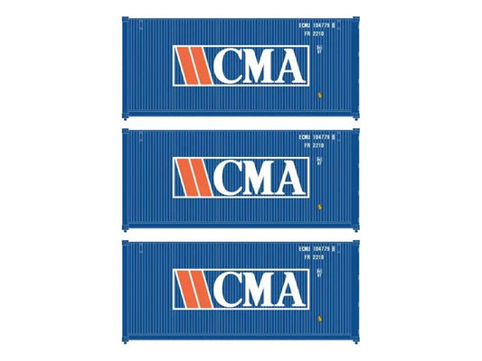 Walthers 20' Corrugated Container Set (3) CMA WH949-18050 HO Gauge