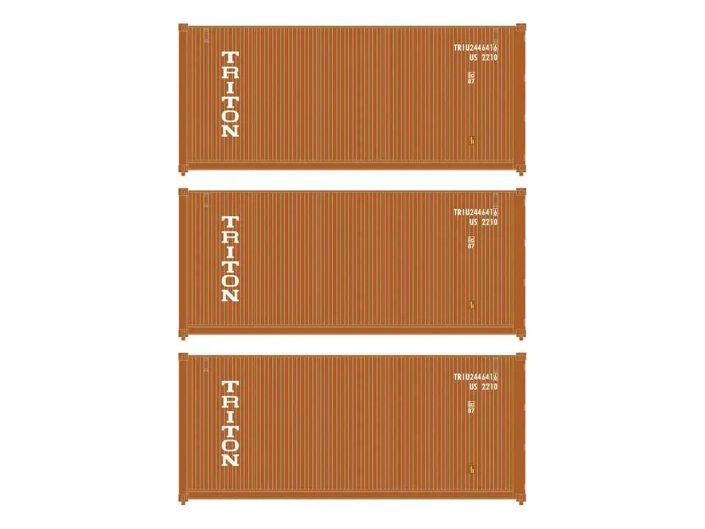 Walthers 20' Corrugated Container Set (3) Triton WH949-18055 HO Gauge